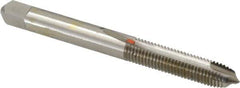 Hertel - 1/4-28 UNF, 2 Flute, Bright Finish, High Speed Steel Spiral Point Tap - Plug Chamfer, Right Hand Thread, 2-1/2" OAL, 1" Thread Length - Exact Tool & Supply