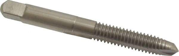 Hertel - 5/16-18 UNC, 2 Flute, Bright Finish, High Speed Steel Spiral Point Tap - Plug Chamfer, Right Hand Thread, 2-23/32" OAL, 1-1/8" Thread Length - Exact Tool & Supply