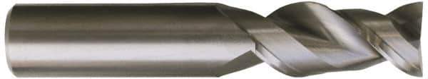 Kennametal - 5/8" Diam, 1-1/4" LOC, 2 Flute Solid Carbide Roughing & Finishing Square End Mill - Uncoated, 3-1/2" OAL, 5/8" Shank Diam, Straight Shank, 45° Helix, Centercutting, Regular Length - Exact Tool & Supply