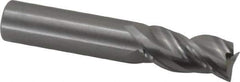 Kennametal - 5/8" Diam, 1-1/4" LOC, 3 Flute Solid Carbide Roughing & Finishing Square End Mill - Uncoated, 3-1/2" OAL, 5/8" Shank Diam, Straight Shank, 38° Helix, Centercutting, Regular Length - Exact Tool & Supply