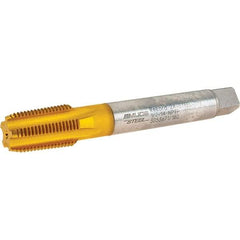 Emuge - 1/2-14 NPTF Thread, 5 Flute Standard Pipe Tap - 5.512" OAL, 1.38" Thread Length, 11/16" Shank Diam, TiN Finish, Cobalt - Exact Tool & Supply