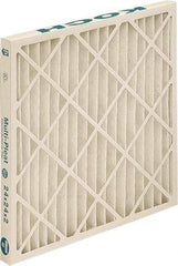 Made in USA - 10" Noml Height x 20" Noml Width x 1" Noml Depth, 80 to 85% Capture Efficiency, Wire-Backed Pleated Air Filter - MERV 13, Synthetic, Integrated Beverage Board Frame, 300 Max FPM, 425 CFM, For Any Unit - Exact Tool & Supply