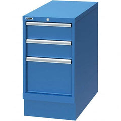 LISTA - 3 Drawer, 66 Compartment Bright Blue Steel Modular Storage Cabinet - Exact Tool & Supply