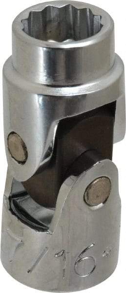 Proto - 7/16", 3/8" Drive, Standard Hand Socket - 12 Points, 1-3/4" OAL, Alloy Steel, Chrome Finish - Exact Tool & Supply