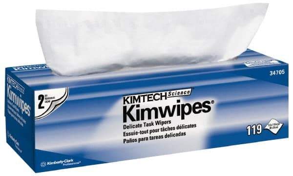 Kimtech - Dry Clean Room/Lab/Critical Task Wipes - Pop-Up, 11-3/4" x 11-3/4" Sheet Size, White - Exact Tool & Supply