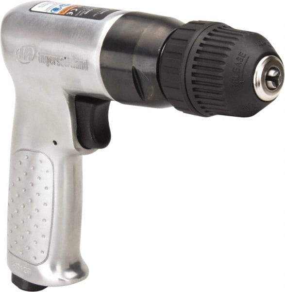 Ingersoll-Rand - 3/8" Keyless Chuck - Pistol Grip Handle, 2,000 RPM, 4 CFM, 0.5 hp, 90 psi - Exact Tool & Supply