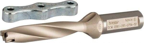 Iscar - 0.591 to 5/8" Diam, 5xD, 2.95" Max Depth, 3/4" Shank Diam, Replaceable Tip Drill - IDI 0591-S.. Insert, 15 Seat Size, DCM Toolholder, Series ChamDrill - Exact Tool & Supply