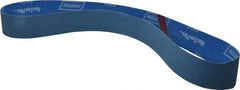 Norton - 2" Wide x 48" OAL, 150 Grit, Zirconia Alumina Abrasive Belt - Zirconia Alumina, Very Fine, Coated, X Weighted Cloth Backing - Exact Tool & Supply