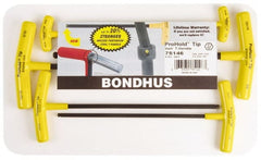 Bondhus - 6 Piece T-Handle Hex Key Set - Exact Tool & Supply
