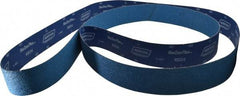 Norton - 3" Wide x 132" OAL, 40 Grit, Zirconia Alumina Abrasive Belt - Zirconia Alumina, Coarse, Coated, Y Weighted Cloth Backing, Series R824 - Exact Tool & Supply