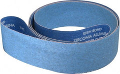 Norton - 3" Wide x 132" OAL, 60 Grit, Zirconia Alumina Abrasive Belt - Zirconia Alumina, Medium, Coated, Y Weighted Cloth Backing, Series R824 - Exact Tool & Supply