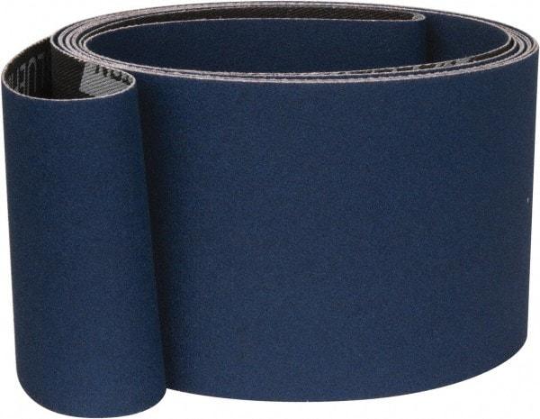 Norton - 3" Wide x 132" OAL, 24 Grit, Zirconia Alumina Abrasive Belt - Zirconia Alumina, Very Coarse, Coated, Y Weighted Cloth Backing, Series R824 - Exact Tool & Supply