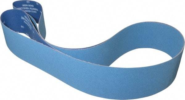 Norton - 4" Wide x 132" OAL, 80 Grit, Zirconia Alumina Abrasive Belt - Zirconia Alumina, Medium, Coated, Y Weighted Cloth Backing, Series R884P - Exact Tool & Supply