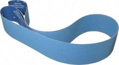Norton - 4" Wide x 132" OAL, 80 Grit, Zirconia Alumina Abrasive Belt - Zirconia Alumina, Medium, Coated, Y Weighted Cloth Backing, Series R884P - Exact Tool & Supply