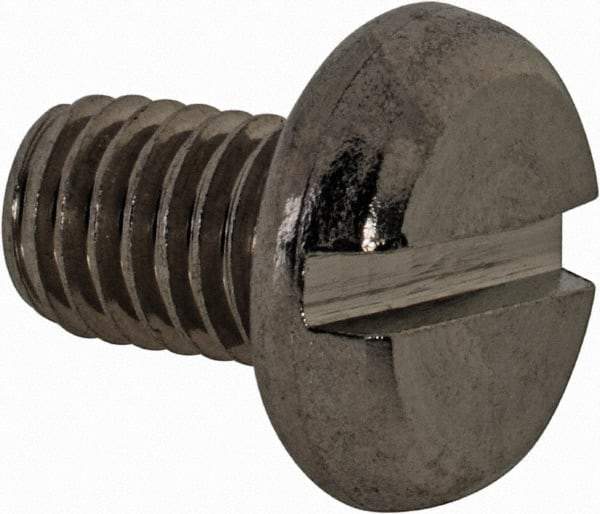 Value Collection - M8x1.25 Metric Coarse, 12mm Length Under Head Slotted Drive Machine Screw - Pan Head, Grade 18-8 & A2 Stainless Steel, Uncoated, Without Washer - Exact Tool & Supply