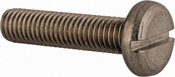 Value Collection - M8x1.25 Metric Coarse, 35mm Length Under Head Slotted Drive Machine Screw - Pan Head, Grade 18-8 & A2 Stainless Steel, Uncoated, Without Washer - Exact Tool & Supply