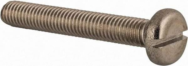 Value Collection - M8x1.25 Metric Coarse, 55mm Length Under Head Slotted Drive Machine Screw - Pan Head, Grade 18-8 & A2 Stainless Steel, Uncoated, Without Washer - Exact Tool & Supply