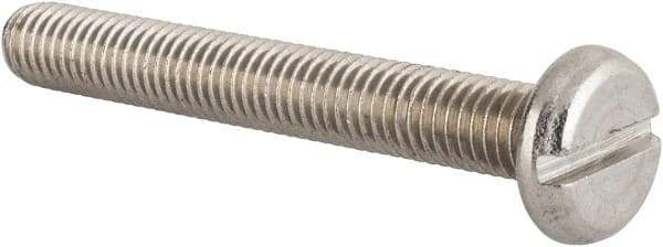 Value Collection - M8x1.25 Metric Coarse, 60mm Length Under Head Slotted Drive Machine Screw - Pan Head, Grade 18-8 & A2 Stainless Steel, Uncoated, Without Washer - Exact Tool & Supply