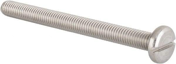 Value Collection - M8x1.25 Metric Coarse, 90mm Length Under Head Slotted Drive Machine Screw - Pan Head, Grade 18-8 & A2 Stainless Steel, Uncoated, Without Washer - Exact Tool & Supply