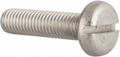 Value Collection - M10x1.50 Metric Coarse, 40mm Length Under Head Slotted Drive Machine Screw - Pan Head, Grade 18-8 & A2 Stainless Steel, Uncoated, Without Washer - Exact Tool & Supply