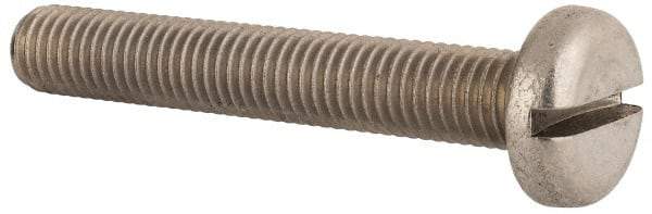 Value Collection - M10x1.50 Metric Coarse, 65mm Length Under Head Slotted Drive Machine Screw - Pan Head, Grade 18-8 & A2 Stainless Steel, Uncoated, Without Washer - Exact Tool & Supply