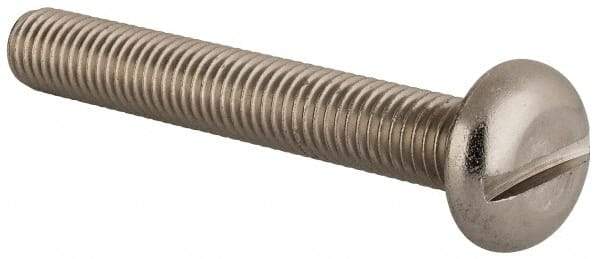 Value Collection - M10x1.50 Metric Coarse, 70mm Length Under Head Slotted Drive Machine Screw - Pan Head, Grade 18-8 & A2 Stainless Steel, Uncoated, Without Washer - Exact Tool & Supply