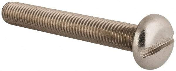 Value Collection - M10x1.50 Metric Coarse, 75mm Length Under Head Slotted Drive Machine Screw - Pan Head, Grade 18-8 & A2 Stainless Steel, Uncoated, Without Washer - Exact Tool & Supply