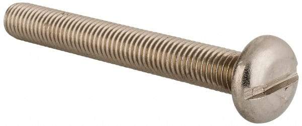 Value Collection - M10x1.50 Metric Coarse, 80mm Length Under Head Slotted Drive Machine Screw - Pan Head, Grade 18-8 & A2 Stainless Steel, Uncoated, Without Washer - Exact Tool & Supply