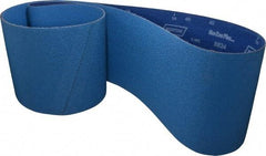 Norton - 8" Wide x 107" OAL, 40 Grit, Zirconia Alumina Abrasive Belt - Zirconia Alumina, Coarse, Coated, Y Weighted Cloth Backing - Exact Tool & Supply