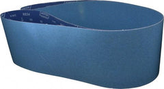 Norton - 8" Wide x 107" OAL, 80 Grit, Zirconia Alumina Abrasive Belt - Zirconia Alumina, Medium, Coated, Y Weighted Cloth Backing - Exact Tool & Supply