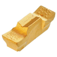 Iscar - 185010GEPI Grade IC528, 1.85mm Cutting Width Carbide Grooving Insert - 2.5mm Max Depth of Cut, Neutral, 0.1mm Corner Radius, TiCN/TiN Finish - Exact Tool & Supply