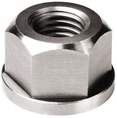 TE-CO - 7/8-9, 1-3/4" Flange Diam, 1-1/8" High, 1-7/16" Across Flats, Flange Nut - Exact Tool & Supply