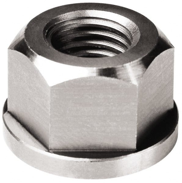 TE-CO - 7/16-14, 1" Flange Diam, 9/16" High, 3/4" Across Flats, Flange Nut - Exact Tool & Supply