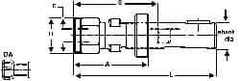 Kennametal - 1/4" to 9/16" Capacity, Threaded Shank, DA100 Collet Chuck - 5.19" OAL - Exact Tool & Supply