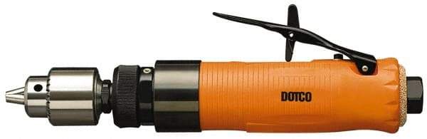 Dotco - 1/4" Keyed Chuck - Inline Handle, 4,750 RPM, 0.4 hp, 90 psi - Exact Tool & Supply