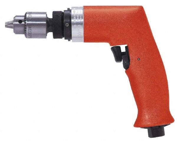 Dotco - 1/4" Keyed Chuck - Pistol Grip Handle, 5,200 RPM, 0.4 hp, 90 psi - Exact Tool & Supply
