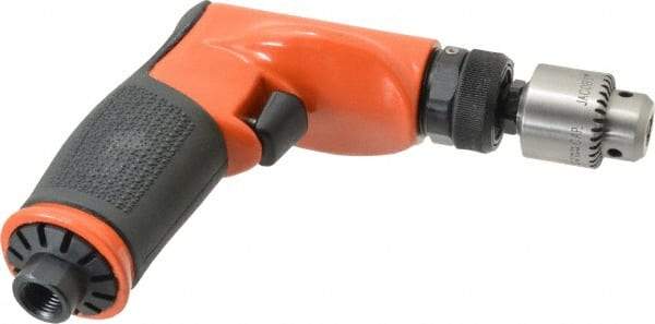 Dotco - 1/4" Keyed Chuck - Pistol Grip Handle, 3,200 RPM, 0.4 hp, 90 psi - Exact Tool & Supply