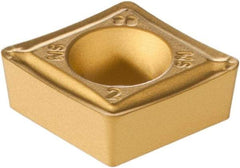 Iscar - CCMT3-2 SM Grade IC9150 Carbide Turning Insert - TiCN/Al2O3/TiN Finish, 80° Diamond, 3/8" Inscr Circle, 5/32" Thick, 1/32" Corner Radius - Exact Tool & Supply