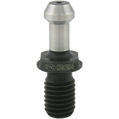 Techniks - CAT40 Taper, 5/8-11 Thread, 45° Angle Radius, Standard Retention Knob - 2-1/4" OAL, 0.59" Knob Diam - Exact Tool & Supply