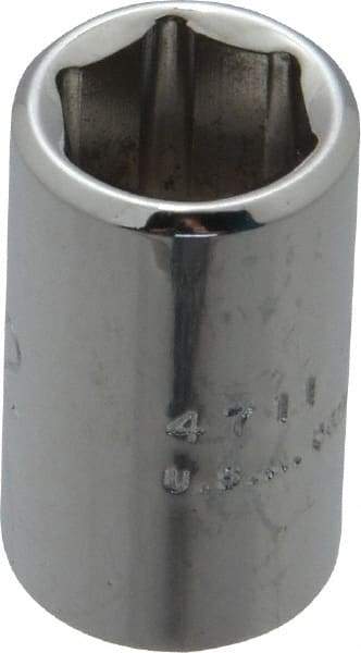 Proto - 11/32", 1/4" Drive, Standard Hand Socket - 6 Points, 7/8" OAL, Chrome Finish - Exact Tool & Supply