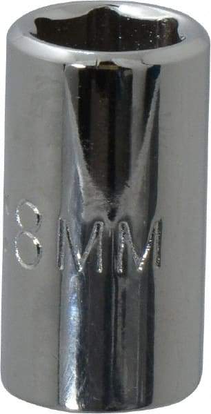 Proto - 1/4" Drive, Standard Hand Socket - 6 Points, 7/8" OAL, Chrome Vanadium, Chrome Finish - Exact Tool & Supply