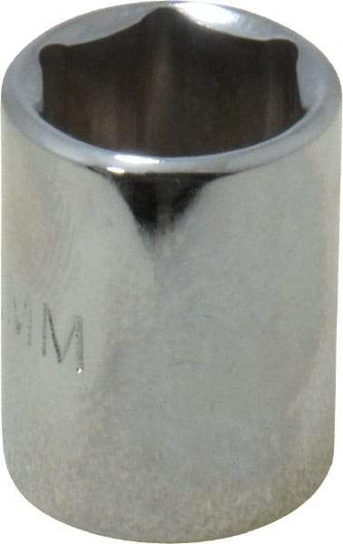 Proto - 1/4" Drive, Standard Hand Socket - 6 Points, 7/8" OAL, Chrome Finish - Exact Tool & Supply