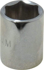 Proto - 1/4" Drive, Standard Hand Socket - 6 Points, 7/8" OAL, Chrome Finish - Exact Tool & Supply
