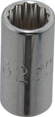 Proto - 9/32", 1/4" Drive, Standard Hand Socket - 12 Points, 7/8" OAL, Chrome Finish - Exact Tool & Supply