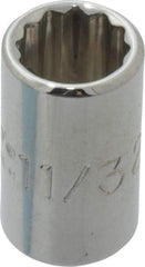 Proto - 11/32", 1/4" Drive, Standard Hand Socket - 12 Points, 7/8" OAL, Chrome Finish - Exact Tool & Supply