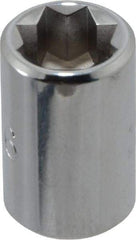 Proto - 5/16", 1/4" Drive, Standard Hand Socket - 8 Points, 7/8" OAL, Chrome Finish - Exact Tool & Supply