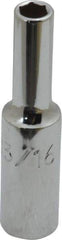 Proto - 3/16", 1/4" Drive, Deep Hand Socket - 6 Points, 2" OAL, Chrome Finish - Exact Tool & Supply