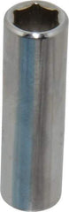 Proto - 3/8", 1/4" Drive, Deep Hand Socket - 6 Points, 2" OAL, Chrome Finish - Exact Tool & Supply