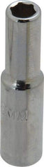 Proto - 1/4" Drive, Deep Hand Socket - 6 Points, 1-15/16" OAL, Chrome Finish - Exact Tool & Supply