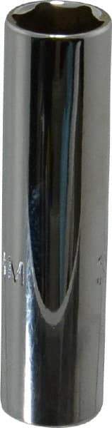 Proto - 1/4" Drive, Deep Hand Socket - 6 Points, 1-15/16" OAL, Chrome Finish - Exact Tool & Supply